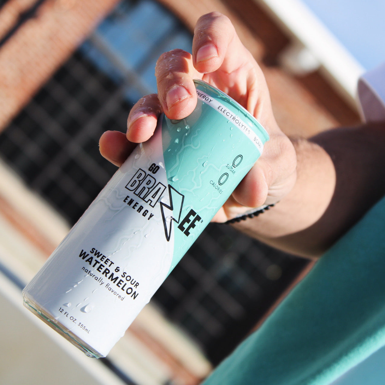 Open Sweet & Sour Watermelon Go Brazee can with hydration electrolytes