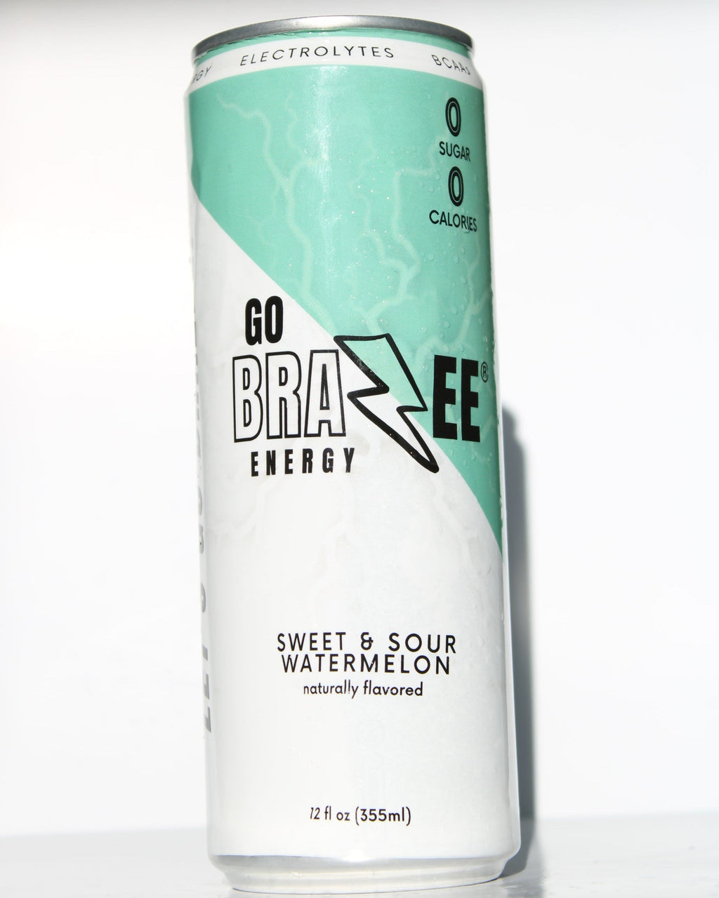 Go Brain Energy drink can on a white background