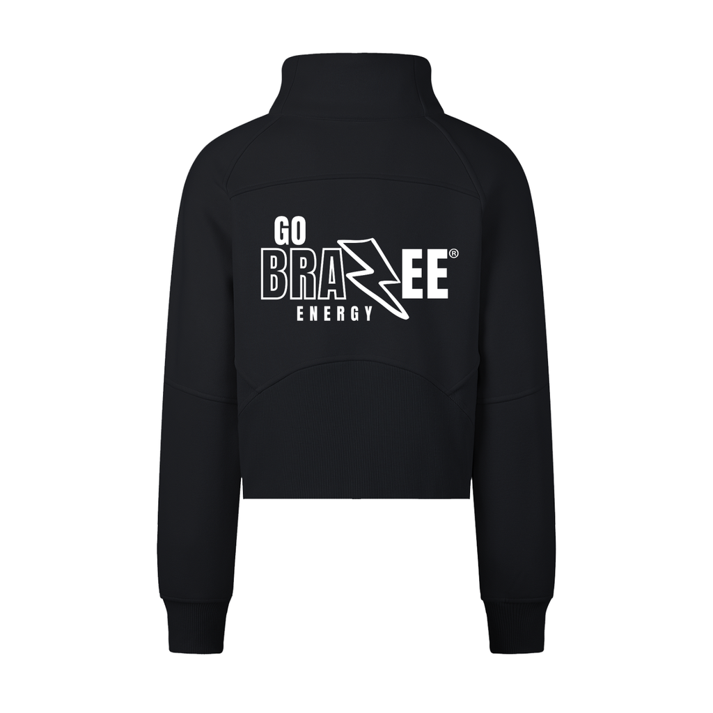 Cropped Half-Zip Sweatshirt