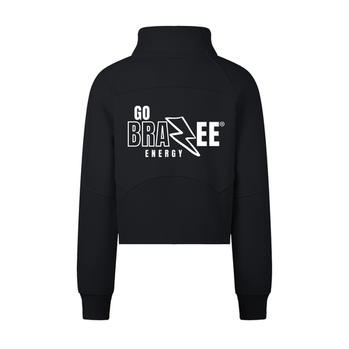 Cropped Half-Zip Sweatshirt